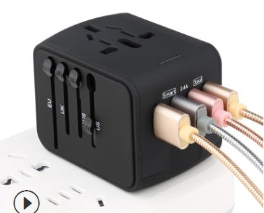 Universal Travel Adapter Cube - Multi-Region, Eco-Friendly, Durable