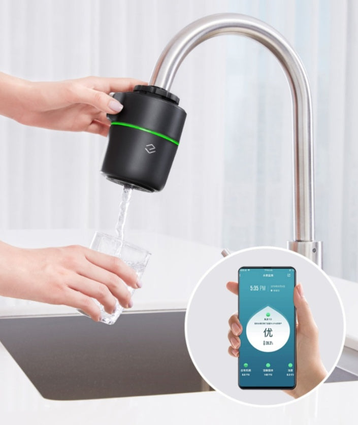 Water-Saving Black Faucet Attachment - Easy Install & Eco-Friendly