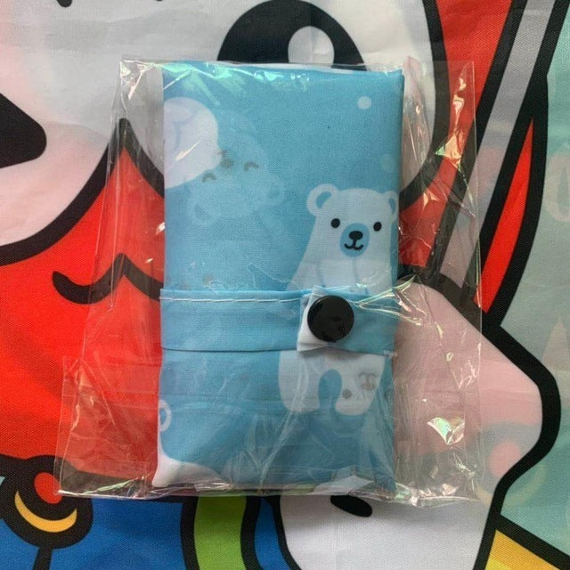Eco-Friendly Reusable Shopping Bag with Polar Bear Print