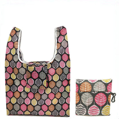 Eco-Friendly Reusable Shopping Bag - Multicolored Floral Pattern