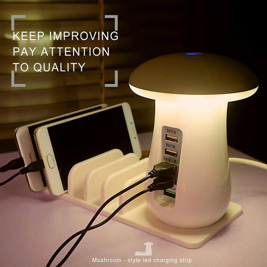 Mushroom LED Lamp with Charging Station
