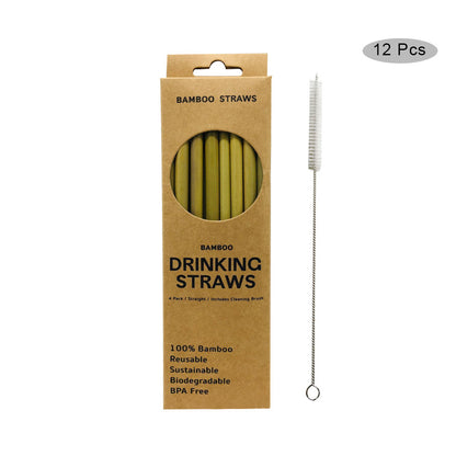 Eco-Friendly Bamboo Drinking Straws - Sustainable & Reusable