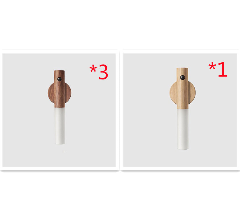 Eco-Friendly Wall-Mounted Night Light with Wood Finish