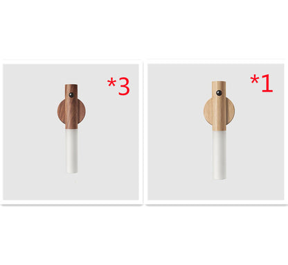 Eco-Friendly Wall-Mounted Night Light with Wood Finish