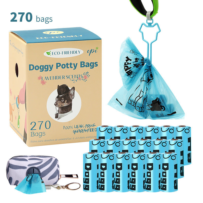 Eco-Friendly Lavender Scented Doggy Potty Bags - 270 Count