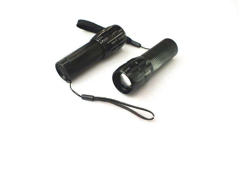 Eco-Friendly Rechargeable Black Flashlight - Durable & Sustainable Lighting