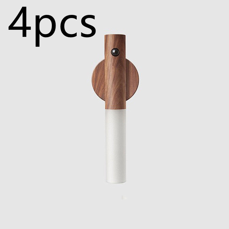 Eco-Friendly Wall-Mounted Night Light with Wood Finish