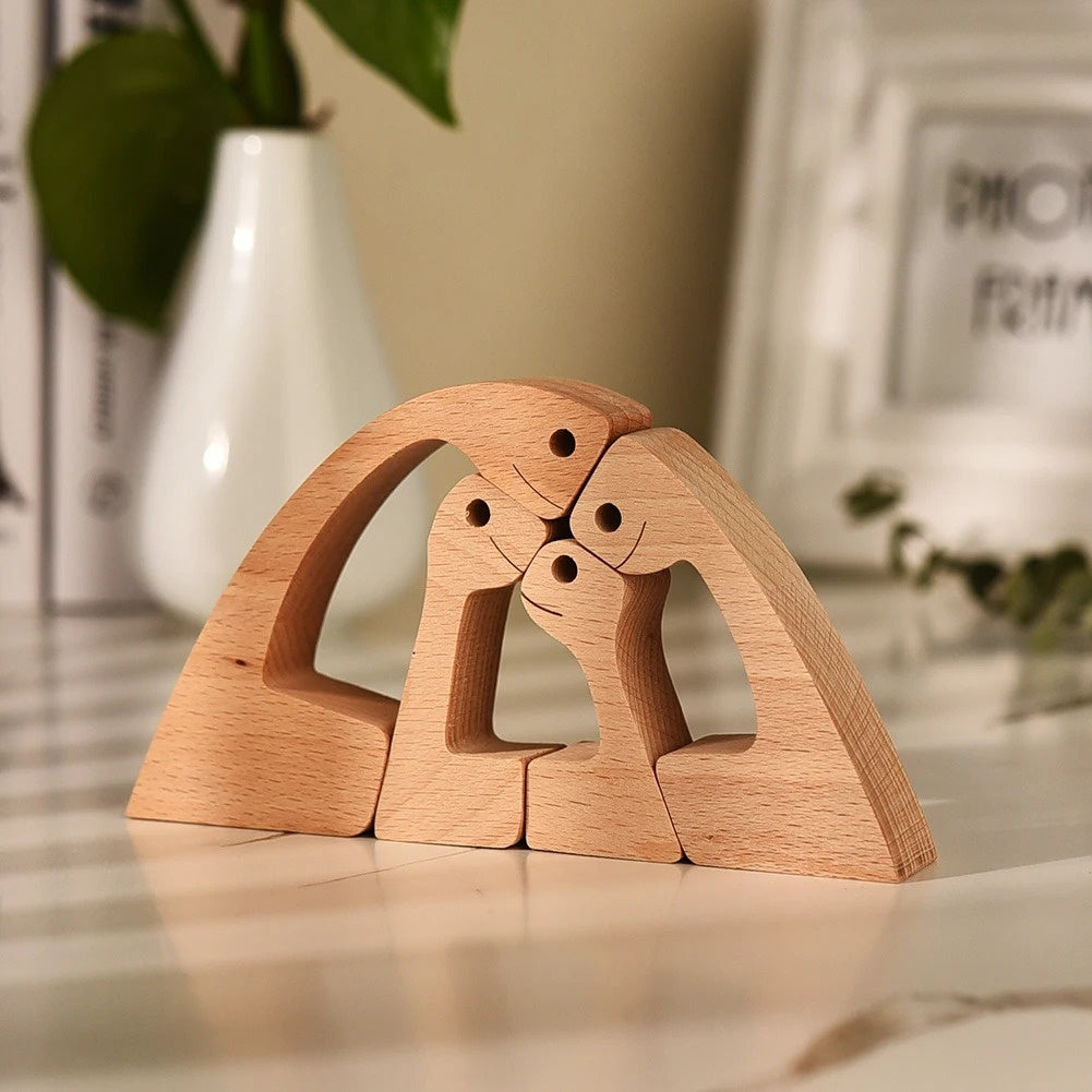 Eco-Friendly Wooden Animal Figurines - Sustainable Home Decor