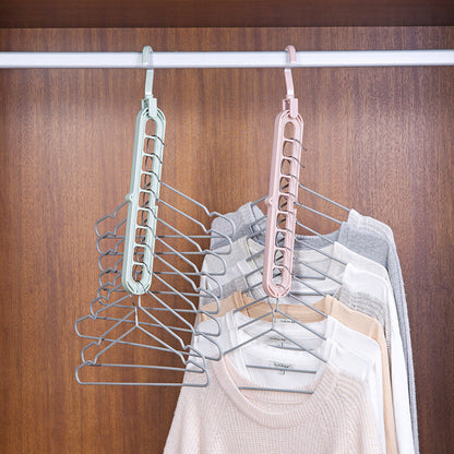 Space-Saving Anti-Skid Folding Hanger with Multi-Slot Design