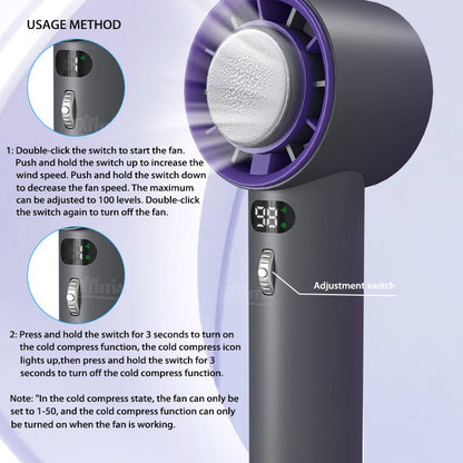 Portable Eco-Friendly Handheld Fan for Personal Cooling