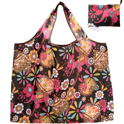 Eco-Friendly Reusable Shopping Bag - Durable Floral Tote for Groceries