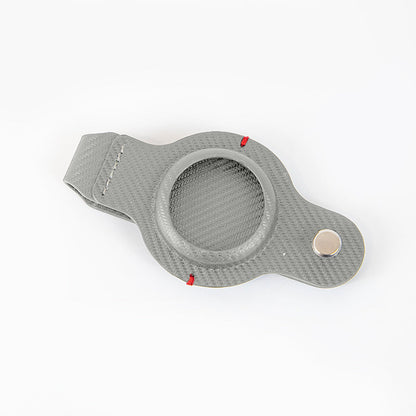 Durable Black AirTag Keychain Holder for Secure Tracking