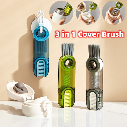 3 in 1 Eco-Friendly Cleaning Brush with Interchangeable Heads