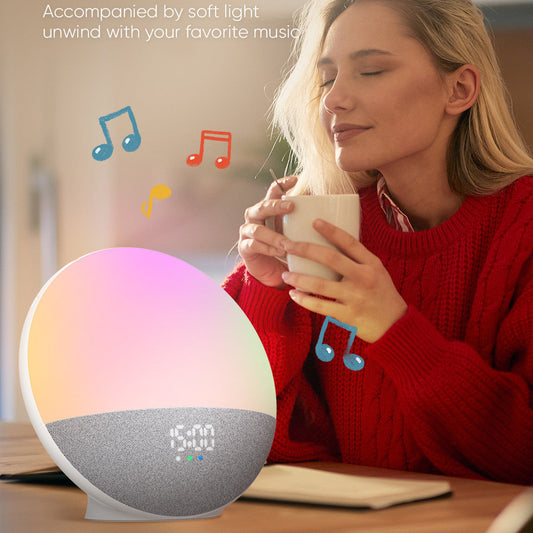 Smart Multicolor Light and Speaker with Gray Base