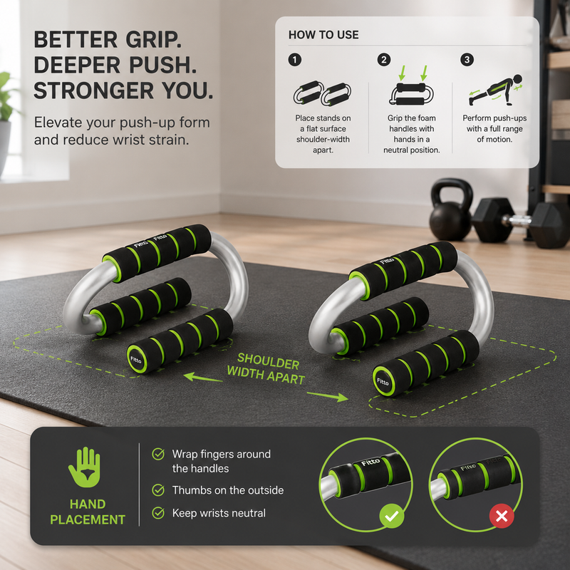 96 Pieces Push-Up Stand Pairs (Steel Frame Push Up Bars with Foam Grip – Non-Slip Base – Portable Home Gym Handles for Chest – Shoulder – Triceps – Back and Core Training)