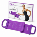 96 Pieces Pilates Bands with Dual Handles (Medium Resistance Latex Exercise Band – Stretch and Tone Fitness Strap for Home Workout – Yoga – Pilates and Strength Training)