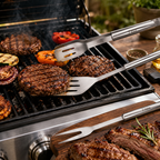 96 Pieces BBQ Tool Sets (3-Piece Stainless Steel Grill Utensil Set with Long Reach Handles and Hanging Loops)