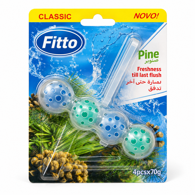 240 Pieces Toilet Cleaning Tablets (Pine Fragrance In-Tank Toilet Blocks – 4 Pieces x 35 g – Blue and Green)