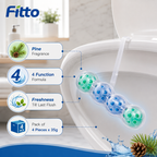 240 Pieces Toilet Cleaning Tablets (Pine Fragrance In-Tank Toilet Blocks – 4 Pieces x 35 g – Blue and Green)