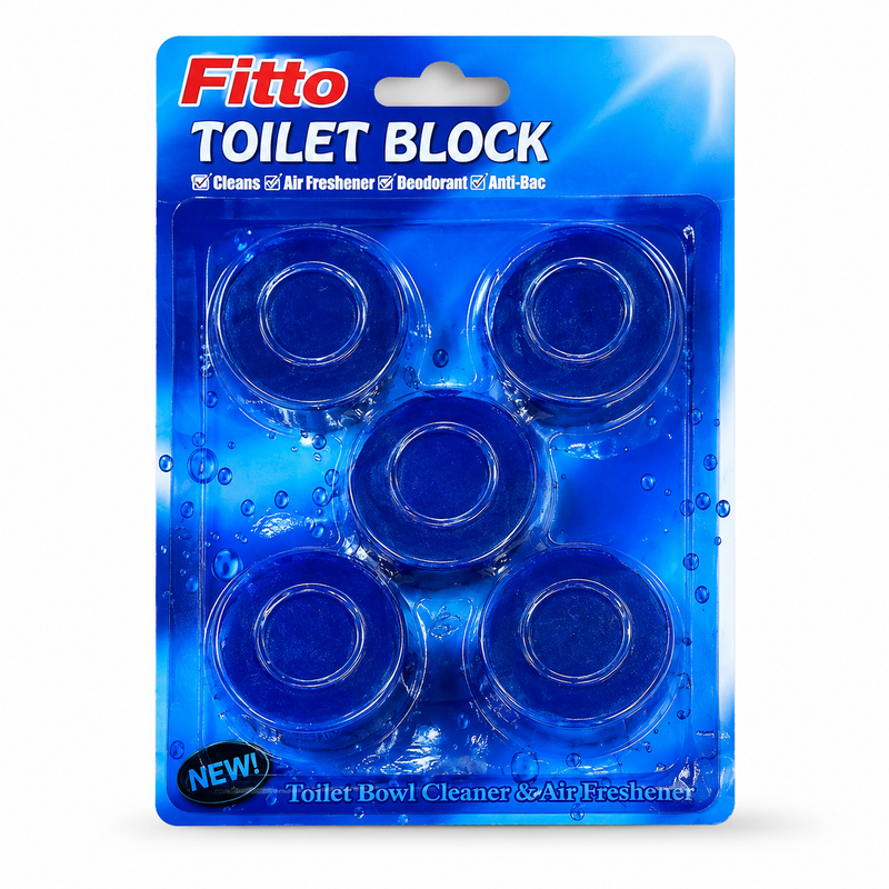 240 Pieces Toilet Block Tablet Packs (5 Pieces per Pack – Blue In-Tank Toilet Cleaner Blocks for Freshness and Limescale Care)