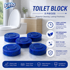240 Pieces Toilet Block Tablet Packs (5 Pieces per Pack – Blue In-Tank Toilet Cleaner Blocks for Freshness and Limescale Care)