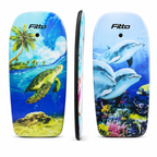 72 Pieces Surfing Boards (100 x 46 x 5 cm – Lightweight Foam Bodyboard with Double-Sided Ocean Print – Rounded Edges – Buoyant Beach Board – Mix Design)
