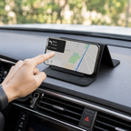 96 Pieces Car Mobile Phone Anti-Slip Mats with Foldable Dashboard Stand (Reusable Non-Slip Smartphone Holder for Hands-Free Viewing – Black)
