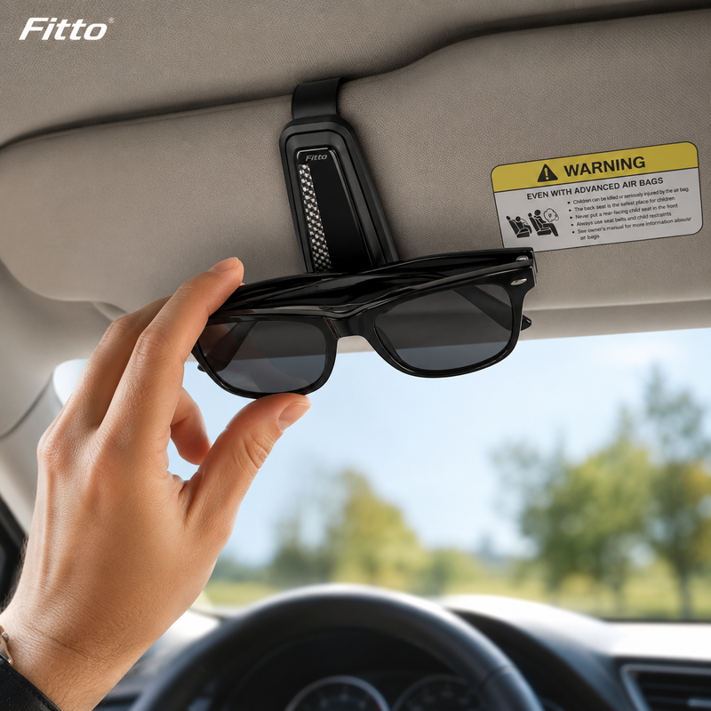 96 Pieces Car Glasses Clips for Sun Visor (One-Hand Sunglasses Holder with Soft Protective Padding and Secure Grip – Universal Vehicle Interior Accessory – Black)