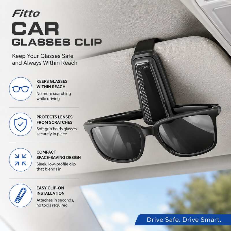 96 Pieces Car Glasses Clips for Sun Visor (One-Hand Sunglasses Holder with Soft Protective Padding and Secure Grip – Universal Vehicle Interior Accessory – Black)