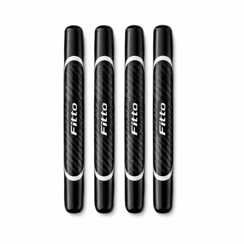 96 Pieces Car Door Edge Guards (4-Piece Carbon Fiber Style Adhesive Protector Strips for Vehicle Doors – Anti-Scratch Waterproof Trim Accessories – Black)
