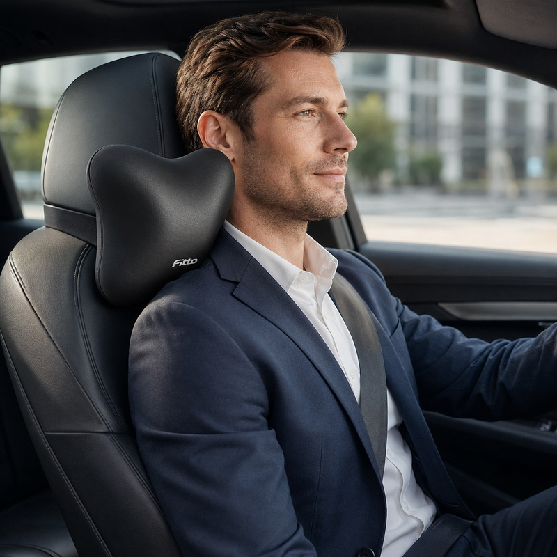 96 Pieces Car Neck Support Pillows (Cushioned Headrest Pad with Ergonomic Side Wings for Driving Comfort and Posture Support – Universal Vehicle Seat Accessory – Black)