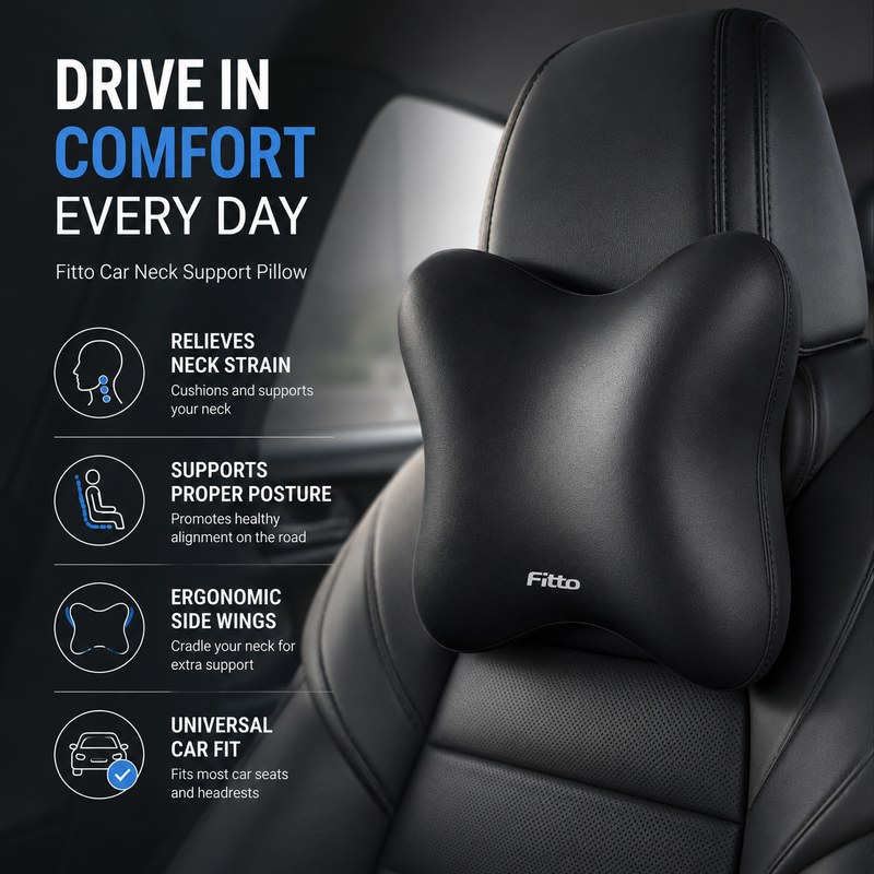 96 Pieces Car Neck Support Pillows (Cushioned Headrest Pad with Ergonomic Side Wings for Driving Comfort and Posture Support – Universal Vehicle Seat Accessory – Black)