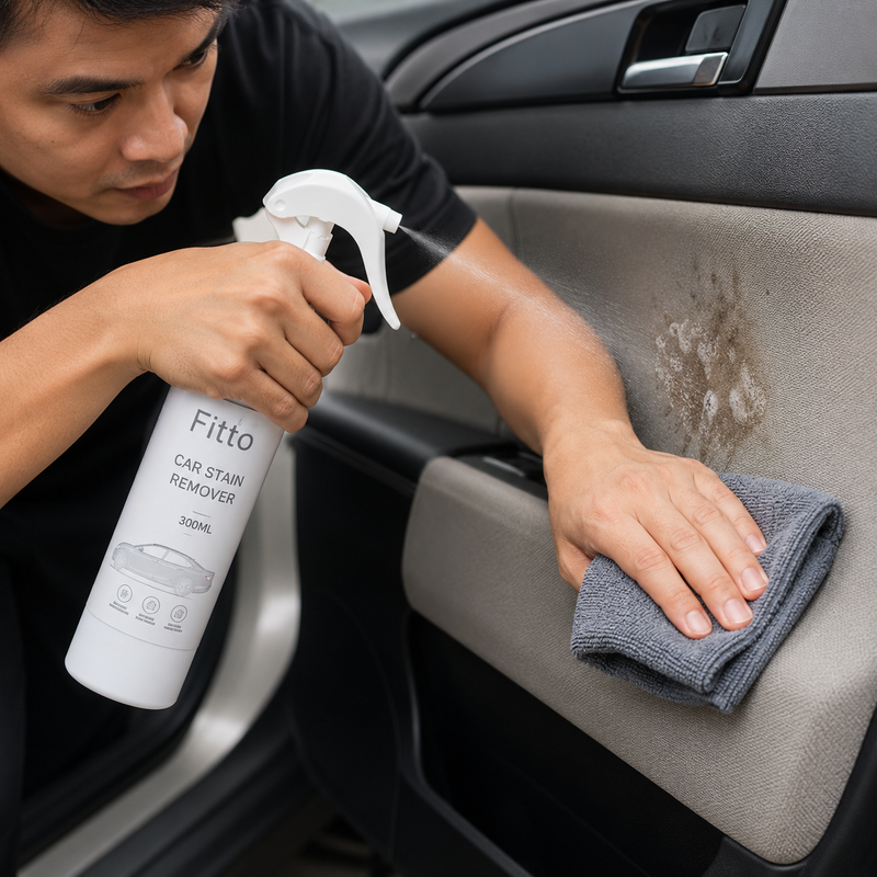 96 Pieces Car Stain Remover Sprays (300 ml for Fabric Upholstery – Seats – Mats and Interior Panels – Quick Spray-and-Wipe Vehicle Cleaning Solution)
