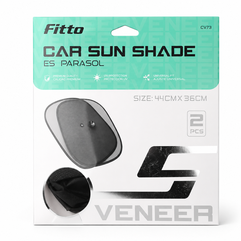 120 Pieces Car Side Window Sun Shades (2-Piece 44 x 36 cm Mesh Screen Set with Suction Cups for Glare Reduction and Added Privacy – Black)