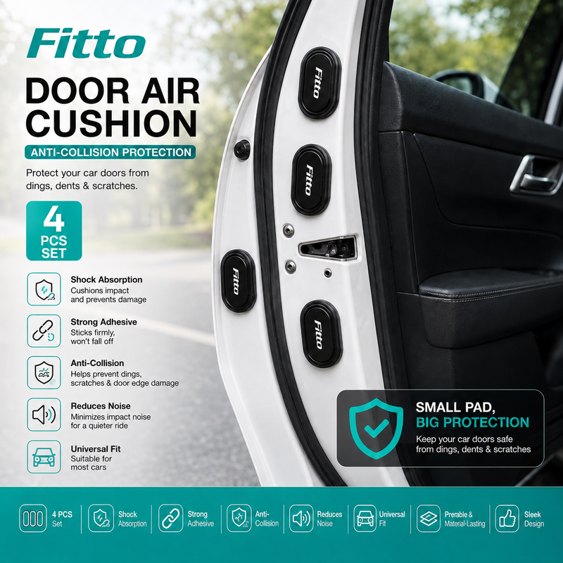 120 Pieces Car Door Air Cushions (4-Piece Self-Adhesive Anti-Collision Shock Absorbing Protector Pads for Door Edges – Universal Fit – Black)