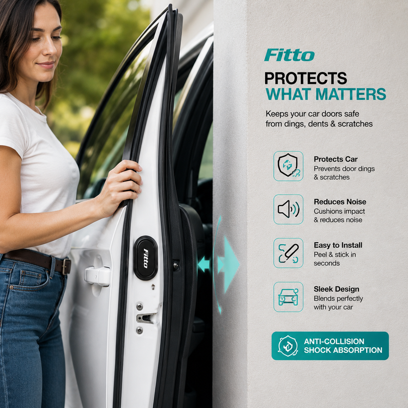 120 Pieces Car Door Air Cushions (4-Piece Self-Adhesive Anti-Collision Shock Absorbing Protector Pads for Door Edges – Universal Fit – Black)