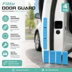 120 Pieces Car Door Guards (4-Piece 2.5 x 5 x 2 cm Self-Adhesive Shock Absorbing Door Edge Protector Set – Weather-Resistant – Blue)