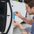 120 Pieces Car Door Guards (4-Piece 2.5 x 5 x 2 cm Self-Adhesive Shock Absorbing Door Edge Protector Set – Weather-Resistant – Blue)