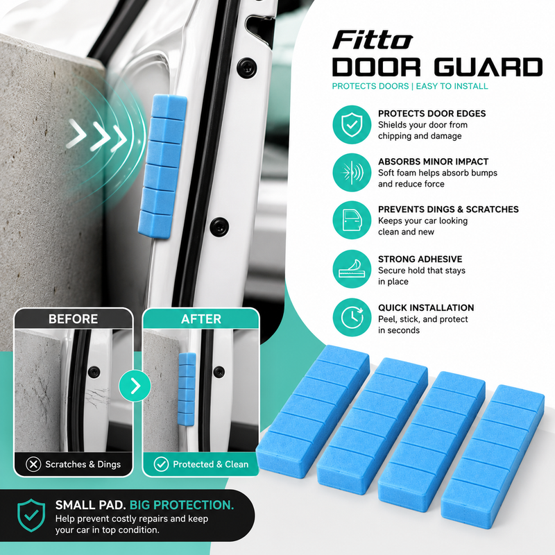 120 Pieces Car Door Guards (4-Piece 2.5 x 5 x 2 cm Self-Adhesive Shock Absorbing Door Edge Protector Set – Weather-Resistant – Blue)