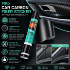 96 Pieces Carbon Fiber Vinyl Wrap Sticker Rolls for Car Interior and Exterior Trim (Flexible Self-Adhesive Decorative Film – Scratch-Resistant DIY Cut-to-Fit Sheet – Black)