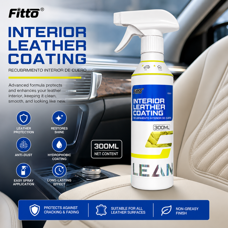 96 Pieces Interior Leather Coating Sprays (300 ml – Hydrophobic Anti-Dust Car Seat and Upholstery Protectant with Non-Greasy Finish)