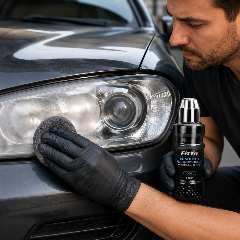 96 Pieces Headlight Refurbishment Polishes (100 ml – Car Headlamp Restoration Cleaner for Cloudy and Yellowed Lenses – Easy-Apply Automotive Care)