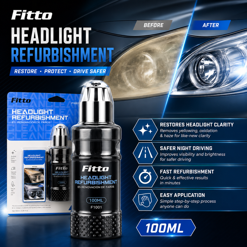 96 Pieces Headlight Refurbishment Polishes (100 ml – Car Headlamp Restoration Cleaner for Cloudy and Yellowed Lenses – Easy-Apply Automotive Care)