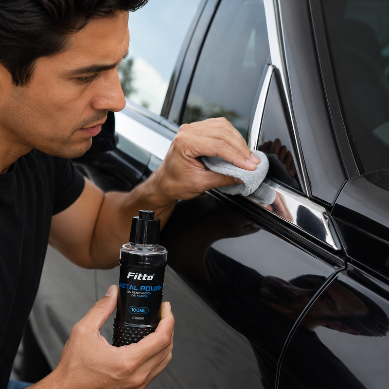 96 Pieces Metal Polish Bottles (100ml – For Chrome – Aluminium and Stainless Steel – Automotive Oxidation Remover and Shine Restorer for Exterior Trim)