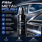 96 Pieces Metal Polish Bottles (100ml – For Chrome – Aluminium and Stainless Steel – Automotive Oxidation Remover and Shine Restorer for Exterior Trim)