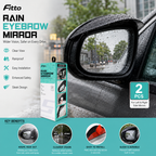 96 Pieces Car Side Mirror Rain Visors (2-Piece Eyebrow Guard Set for Reduced Water Build-Up and Improved Rear Visibility – Universal Fit – Black)