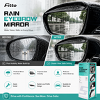96 Pieces Car Side Mirror Rain Visors (2-Piece Eyebrow Guard Set for Reduced Water Build-Up and Improved Rear Visibility – Universal Fit – Black)