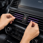 120 Pieces Car Air Vent Decorative Strips (10-Piece Clip-On Interior Trim Set – Approx. 8 cm Length x 5 mm Diameter – Purple)