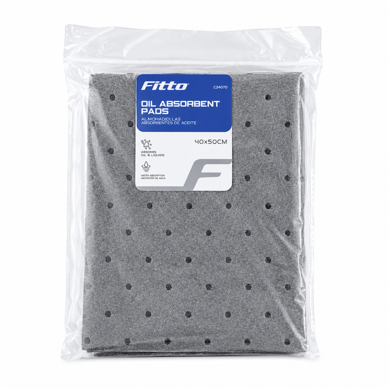 144 Pieces Oil Absorbent Pads (40 x 50 cm – Heavy-Duty Spill Control Mats for Oil – Grease and Workshop Leaks – Garage – Marine and Industrial Use – Grey)
