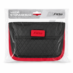 96 Pieces Car Sun Visor Organizers (Quilted Storage Bag with Multi-Purpose Pockets for Sunglasses – Cards – Documents – Tickets and Pens – Black and Red)